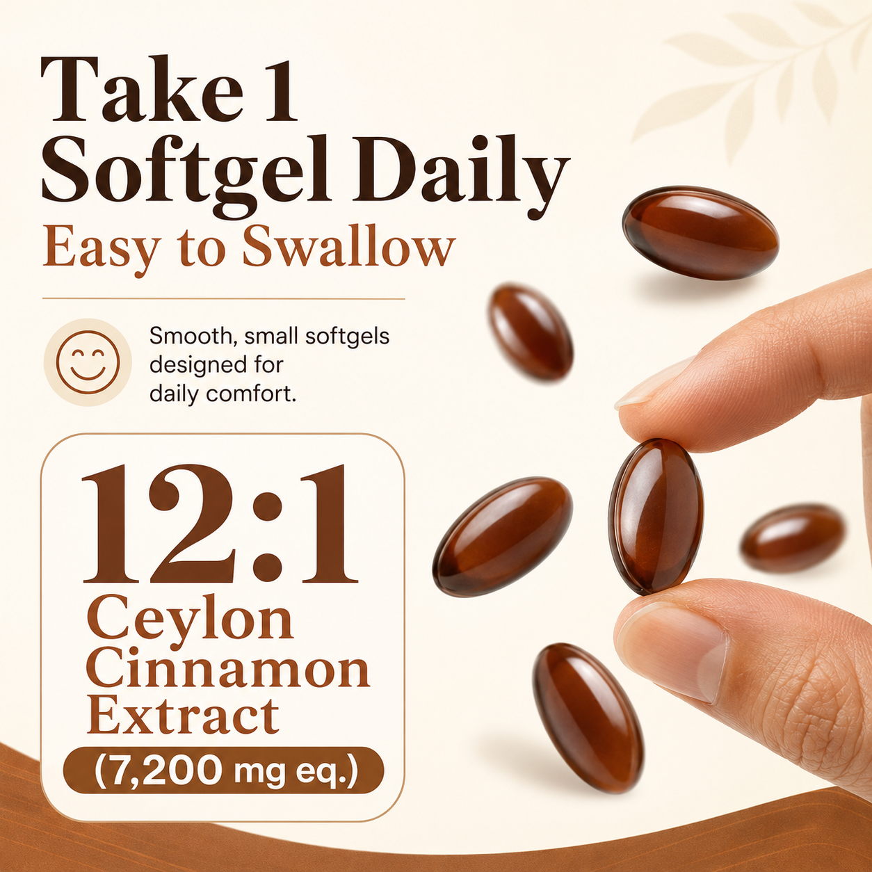 Ceylon Cinnamon 7200mg Equivalent with MCT Oil