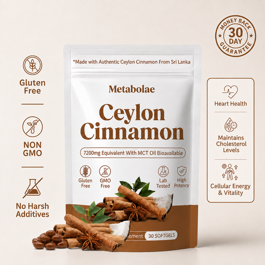 Ceylon Cinnamon 7200mg Equivalent with MCT Oil
